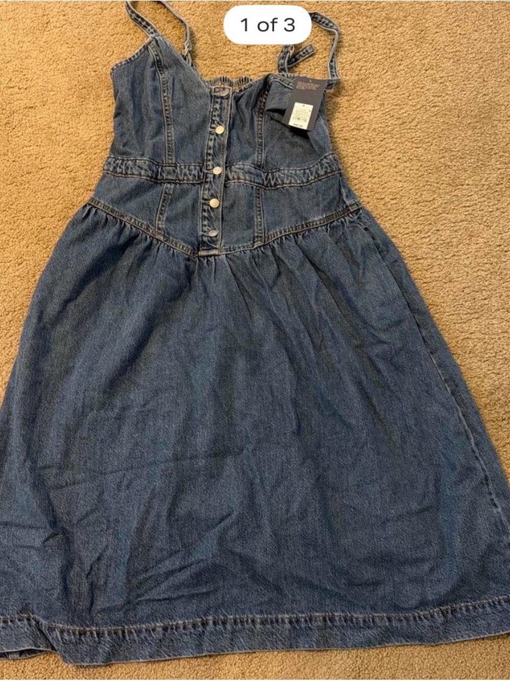 Women’s Denim Button-Front Sundress - Blue